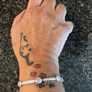 7 inch Sterling silver Cubic Zirconia bracelet